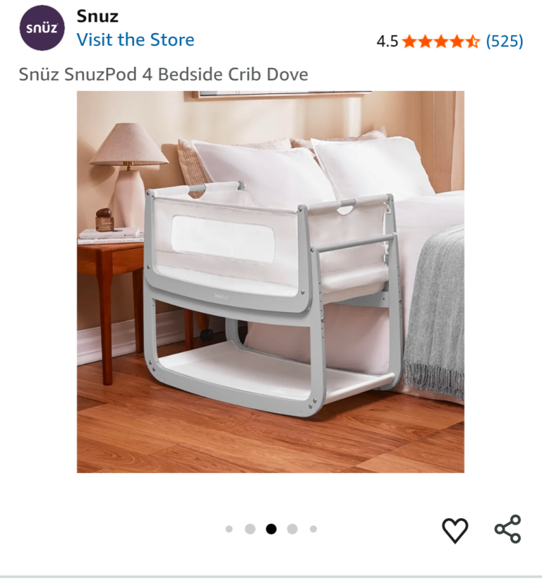 Snuz Snuzpod 4 bedside crib baby cot 