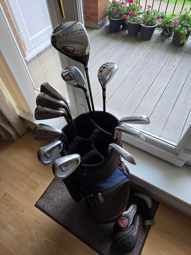 Golf clubs and bag