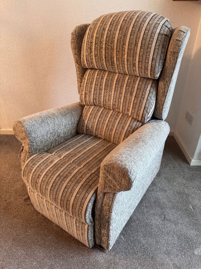 Two reclining chairs and two seater sofa