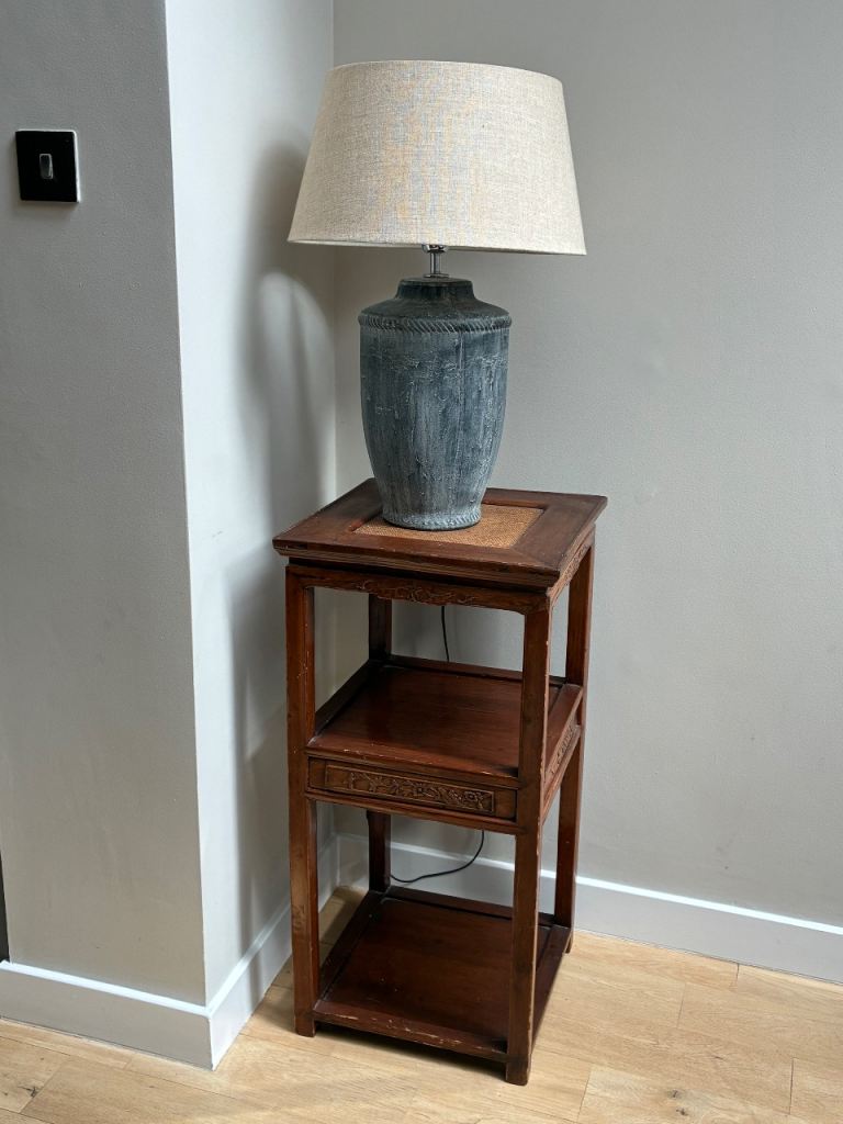Wooden Side Tables with Shelves – Good Condition