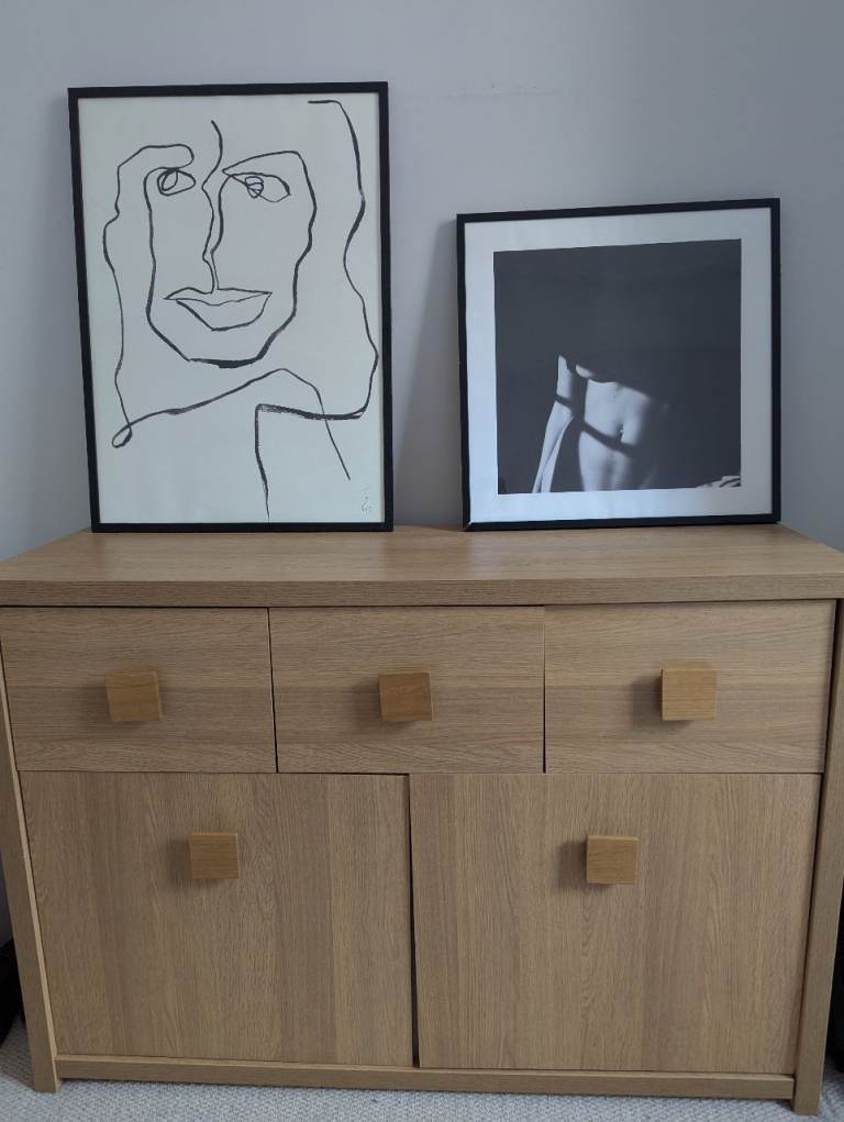 3 Drawer 2 Door Sideboard Walnut 