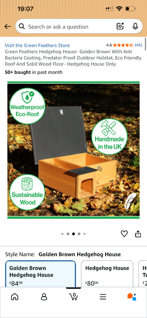 Hedgehog house bran new boxed