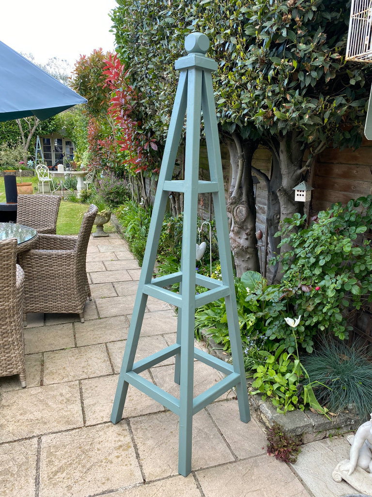 Large Solid Wood Garden Obelisk 