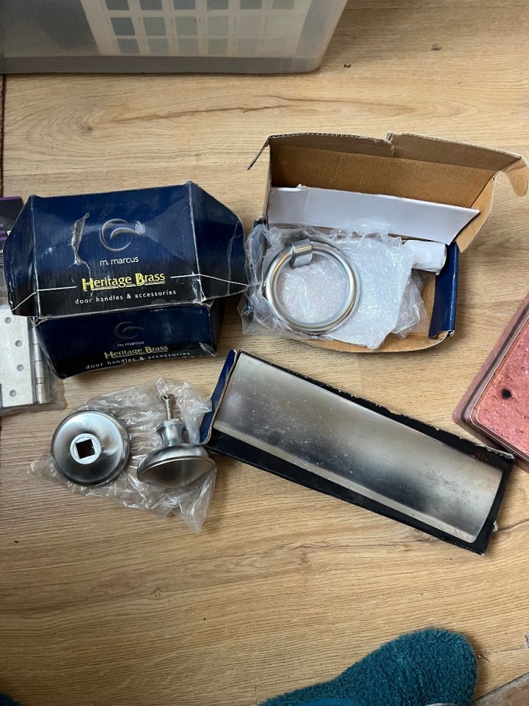 Front door handle knocker and letter plate 