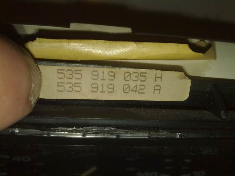 VW Volkswagen Corrado Instrument Cluster Clocks