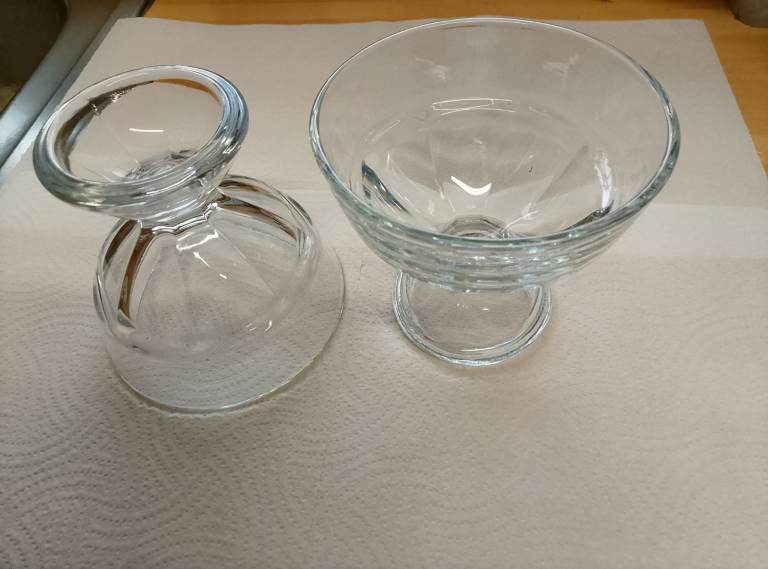 Two Glass Sundae dishes 