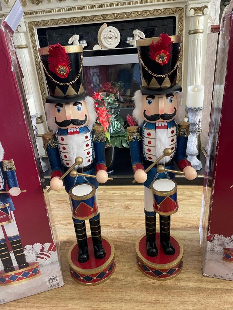 image for Two large nutcrackers with boxes 32inches approx 2ft 8 