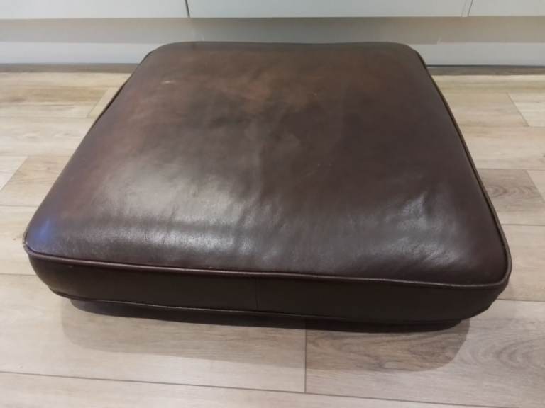 Dog Bed/Cushion in Genuine Brown Leather