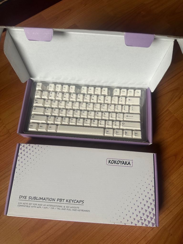 KOKOYAKA Dye Sublimation PBT Keycaps – New, White