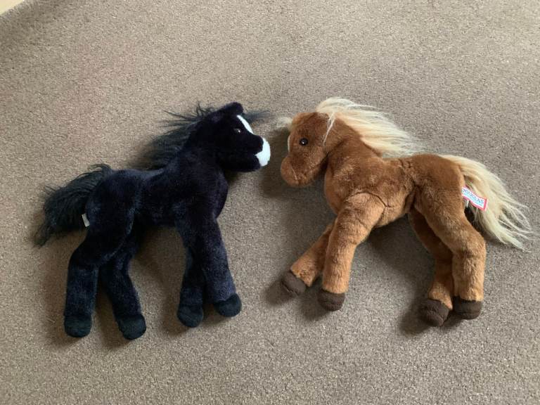 image for 2 soft toy horses