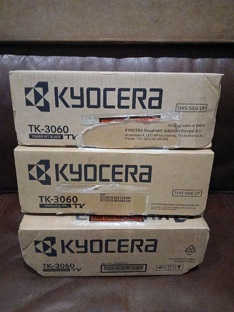 KYOCERA TK-3060 Black Toner Cartridges – NEW, 3 PACK