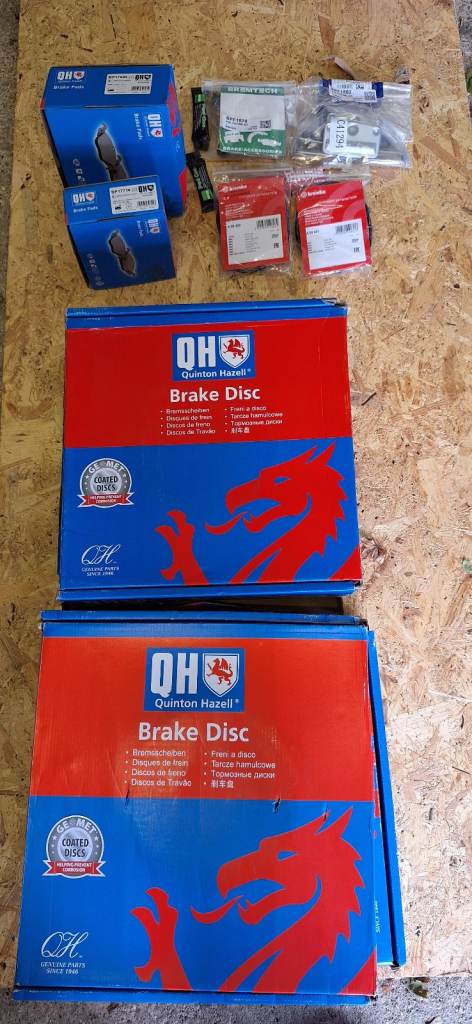 Brake Part Kit for BMW 530d  F10. c/w Quinton Hazell BDC6006 & BDC6007 discs.