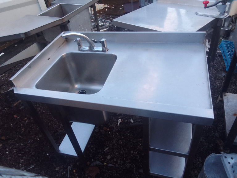 Commercial catering equipment stainless steel sinks restaurant kitchen trailer items 