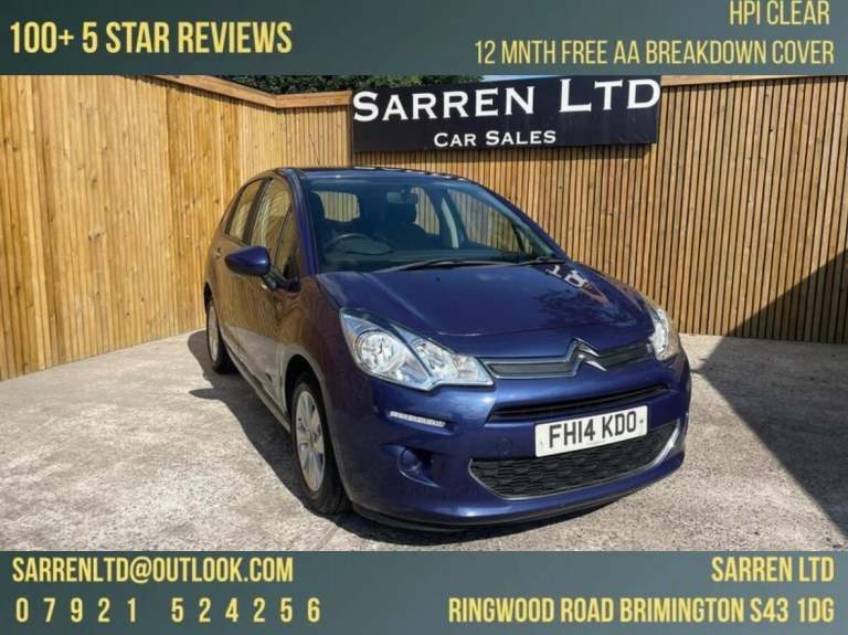 2014 Citroen C3 1.2 VTi VTR+ Euro 5 5dr HATCHBACK Petrol Manual