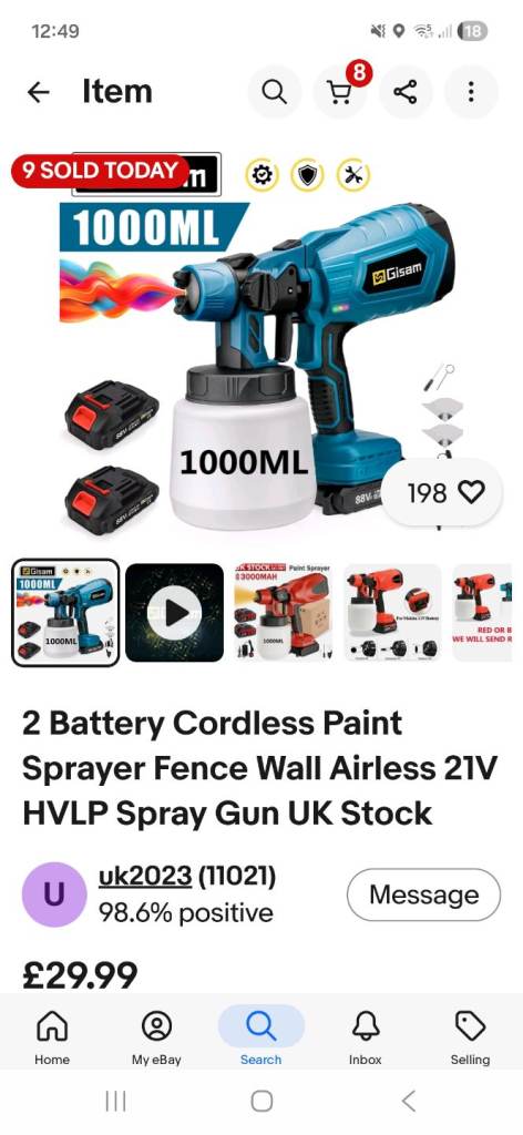 Paint sprayer. 