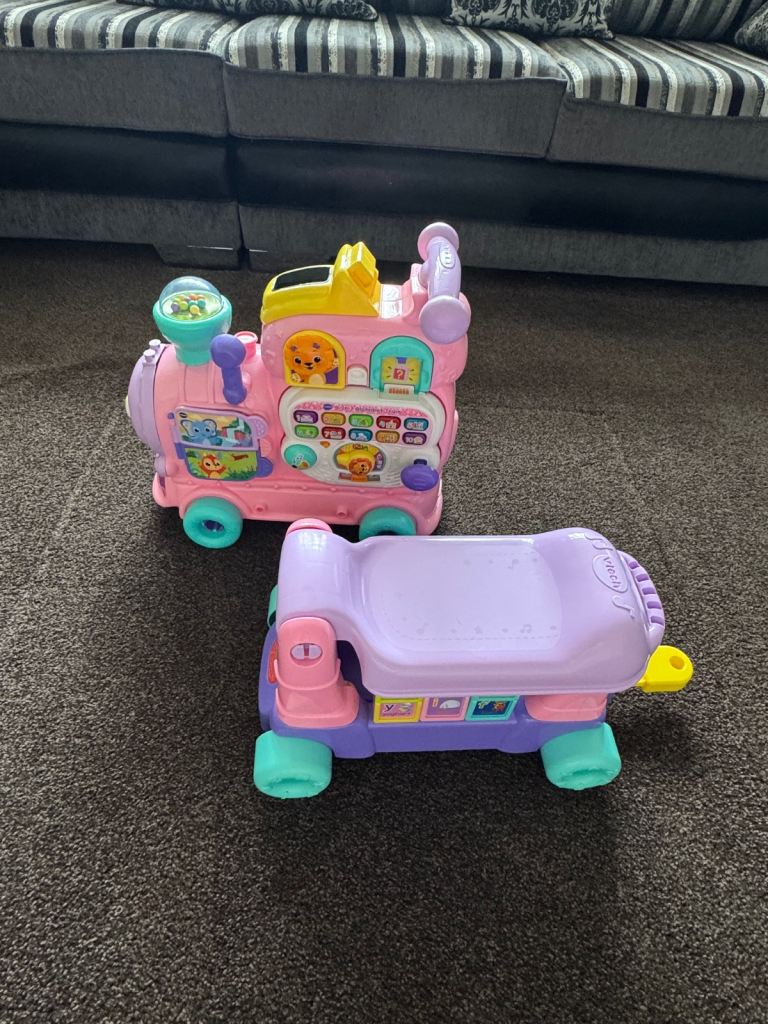 VTech Baby 4-in-1 Alphabet Train Ride On Pink