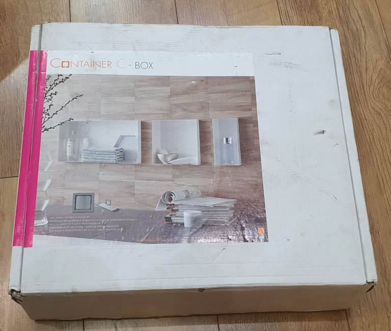 C-BOX Borderless Wall Shower Niche Stainless Steel Matte Black 12" x 12" x 4"