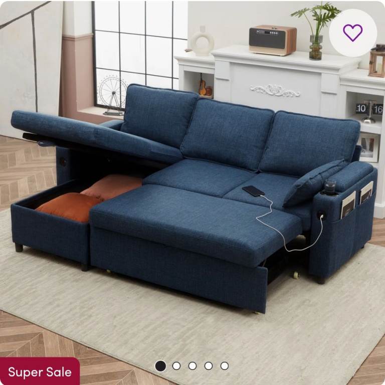Demin style sofa bed