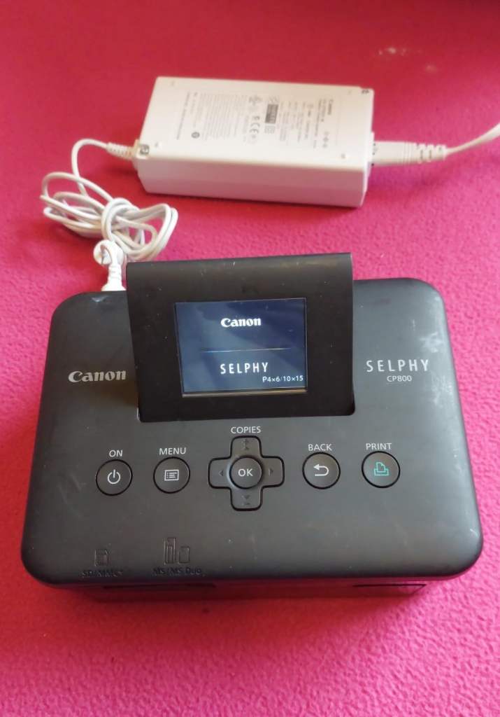 Canon Selphy CP800 Compact Digital Photo  Printer With Power Adapter Photo Printer