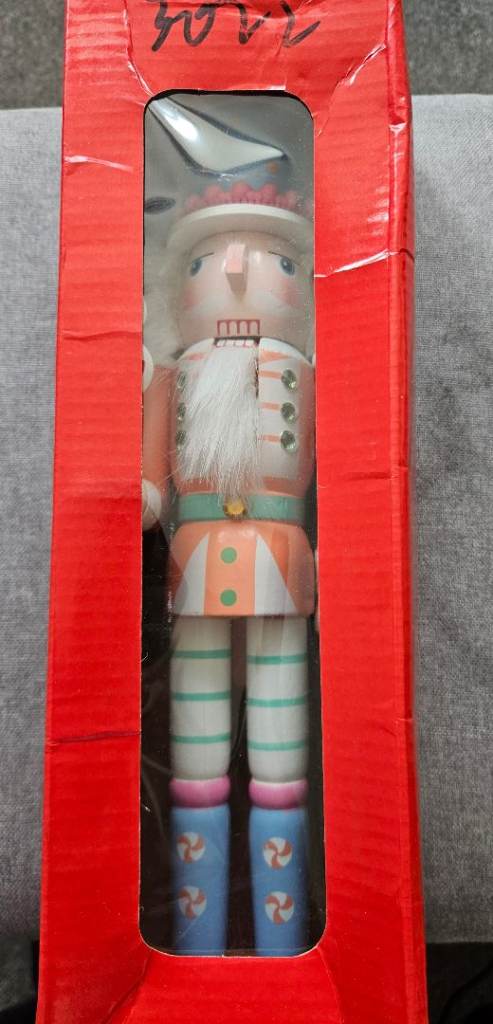 New Wooden Nutcracker Christmas Decoration in Box