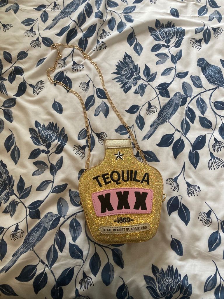 Gold sequin Tequila purse