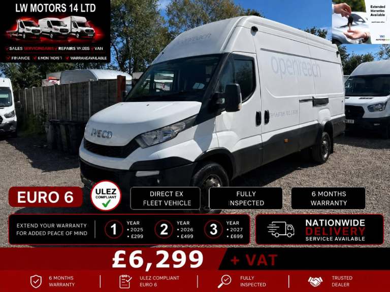 IVECO DAILY 70C17 EXLWB EX HI ROOF MOBILE WORKSHOP 2015 15 REG REG EURO 6