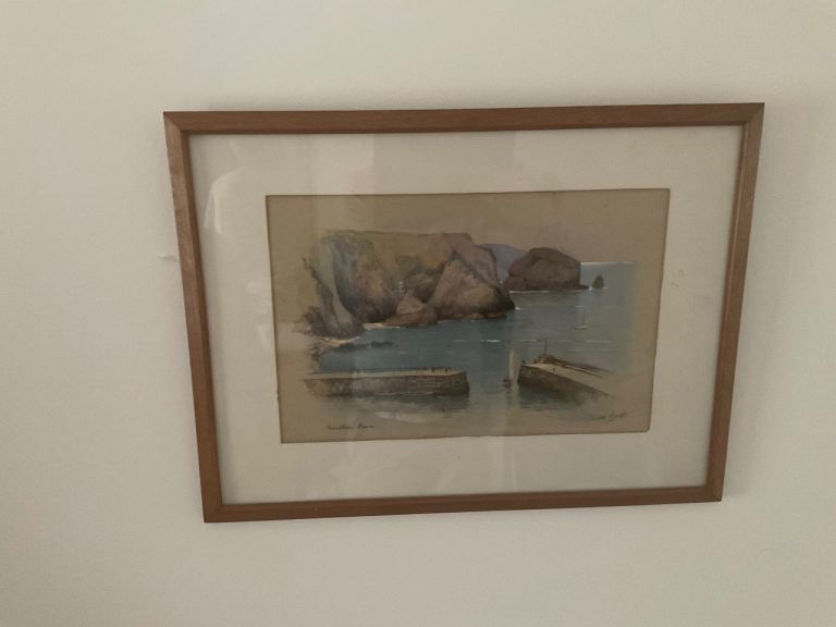 Anne Croft signed Print of Mullion Cove in Cornwall