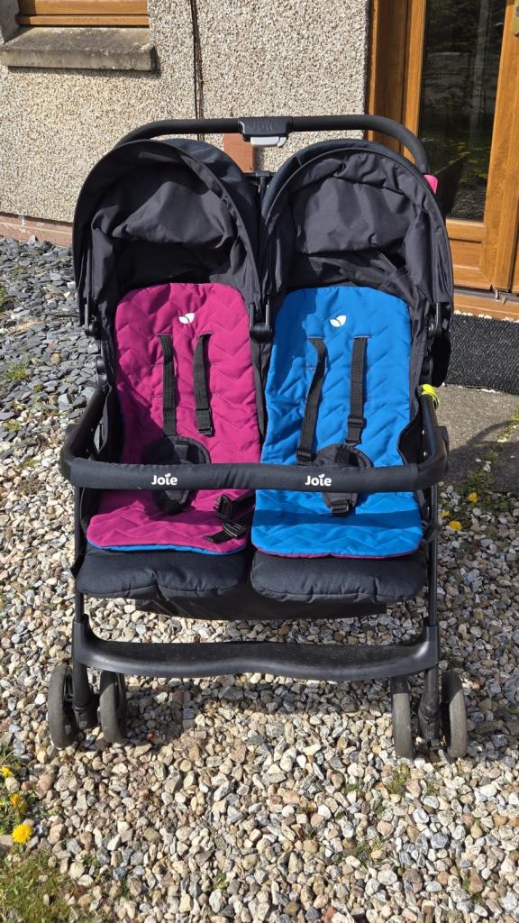 Joie Evalite Duo Double Pushchair in Two Tone Black