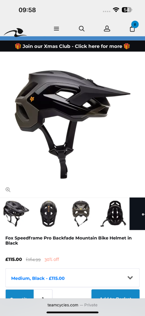 Fox Racing Speedframe MIPS Helmet – Black, Good Condition