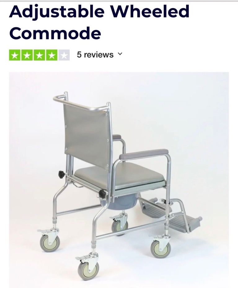 Wheeled Commode and shower chair 
