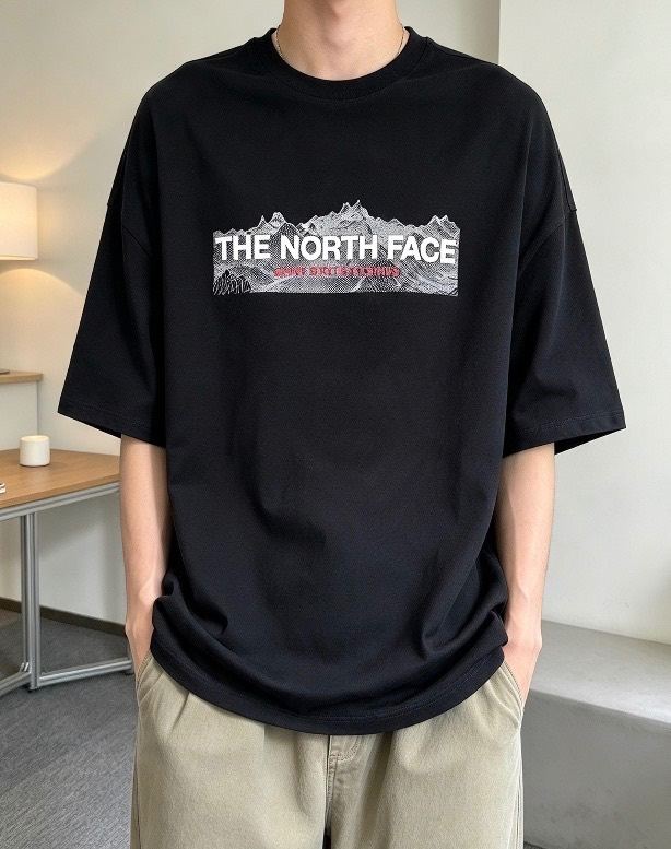The North Face Black T-Shirt with Mountain Graphic, New with Tags