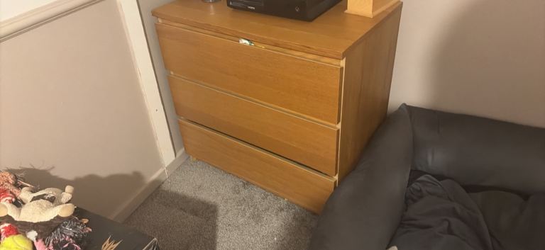 Free Wooden Chest of 3 Drawers – Good Condition