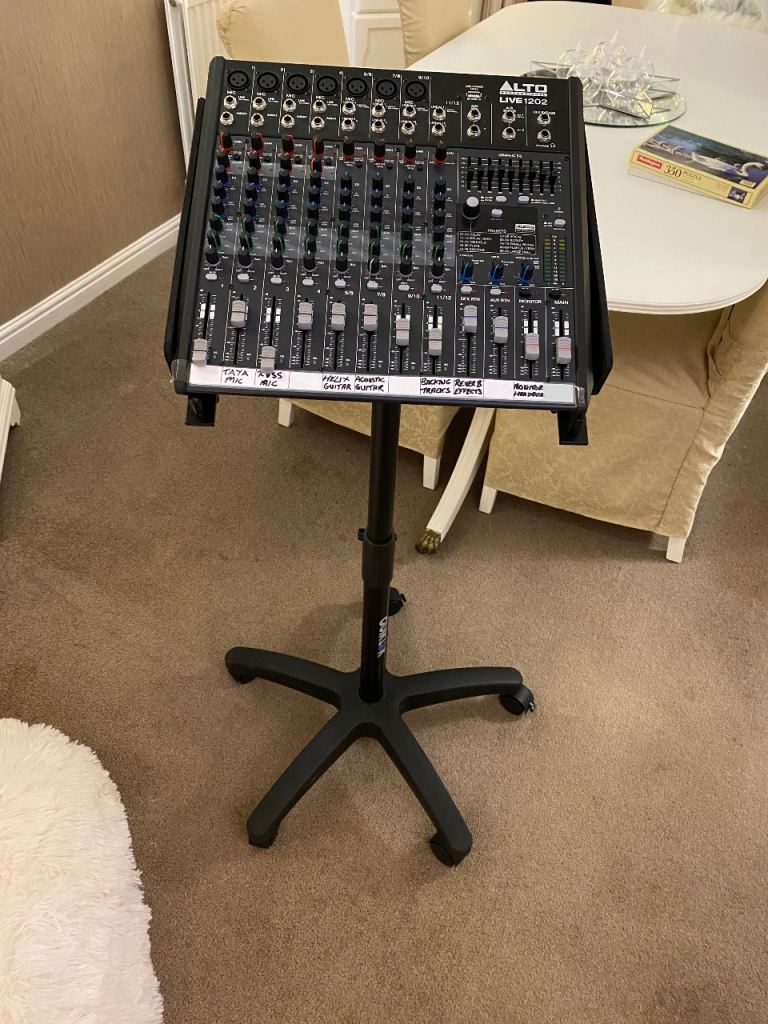 Alto 1202 Live Mixer and Quiklok stand