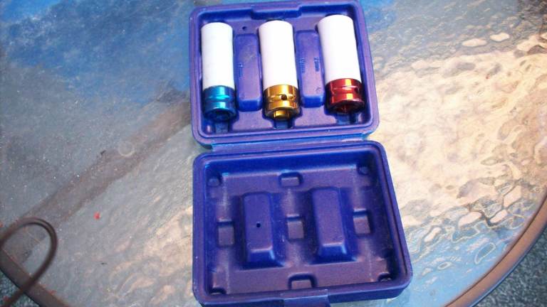  1/2″ Deep Impact Alloy Wheel Nut Socket Set 17mm 19mm 21mm with Nylon Sleeve