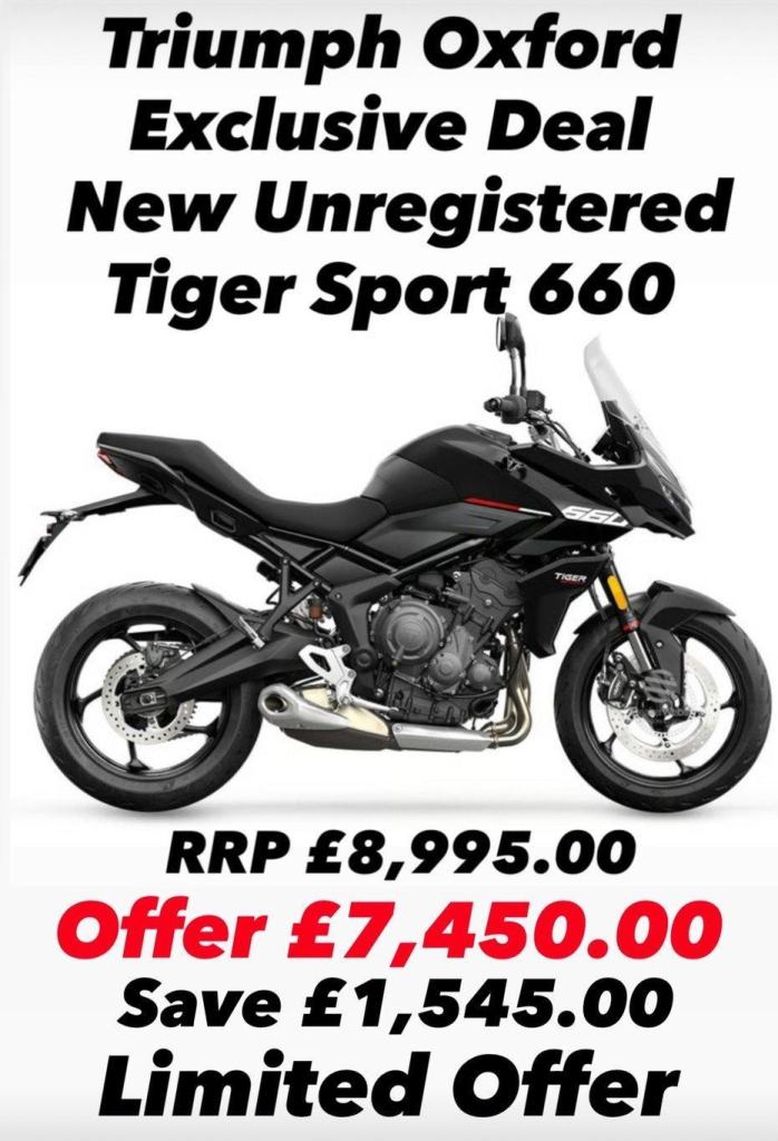 New Triumph Tiger Sport 660 Motorcycle  - SAVE 1,545.00 Oxford Deal