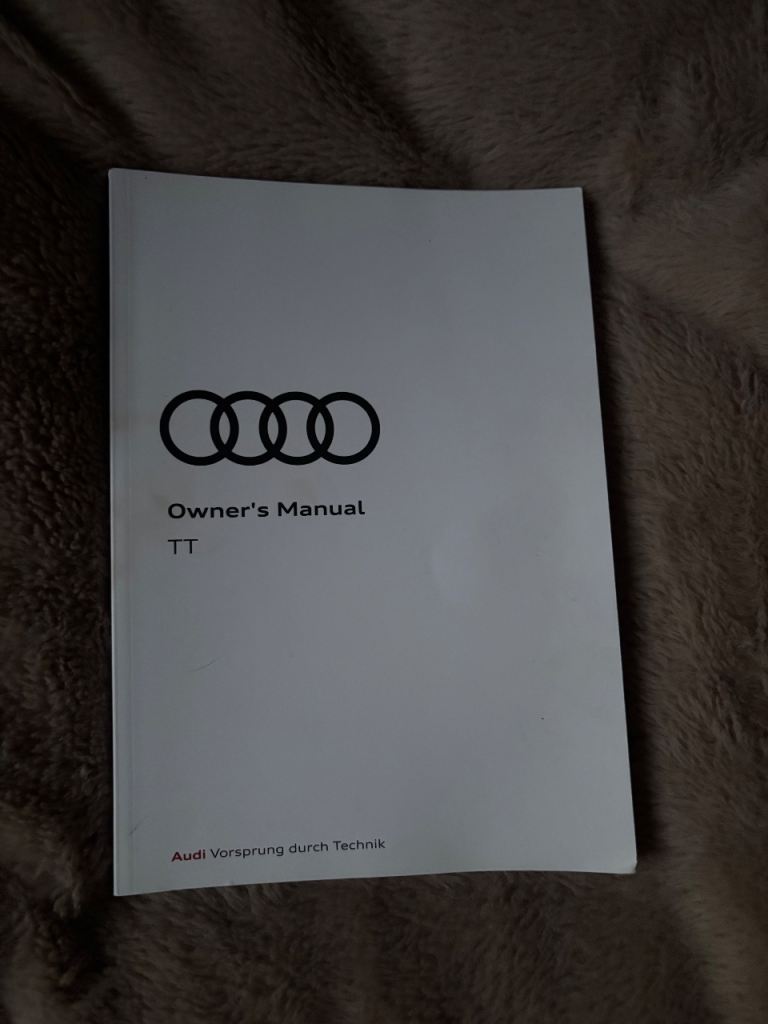 Audi TT owners manual 