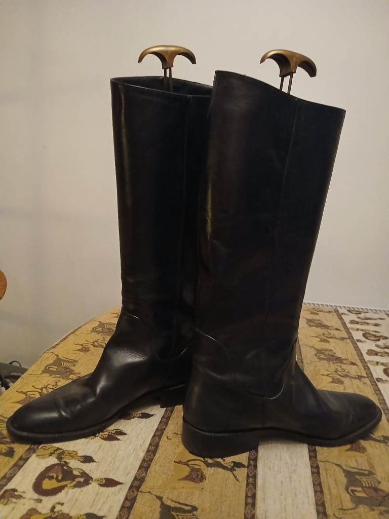 Lavorazione Leather Smart Knee High Boots, 41 - Made in Italy