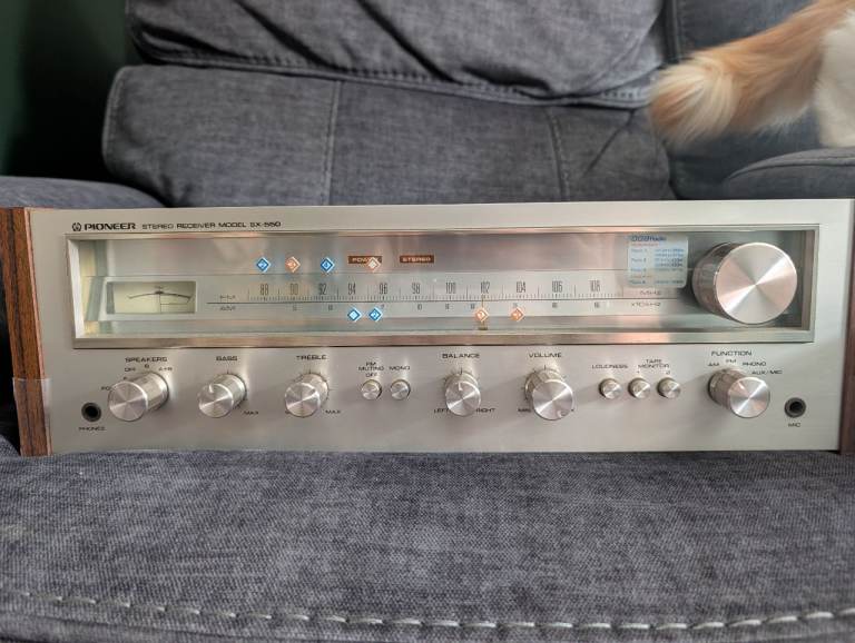Vintage Pioneer SX-550 Stereo Receiver (1970s Silver Face Hi-Fi) - Fully Working