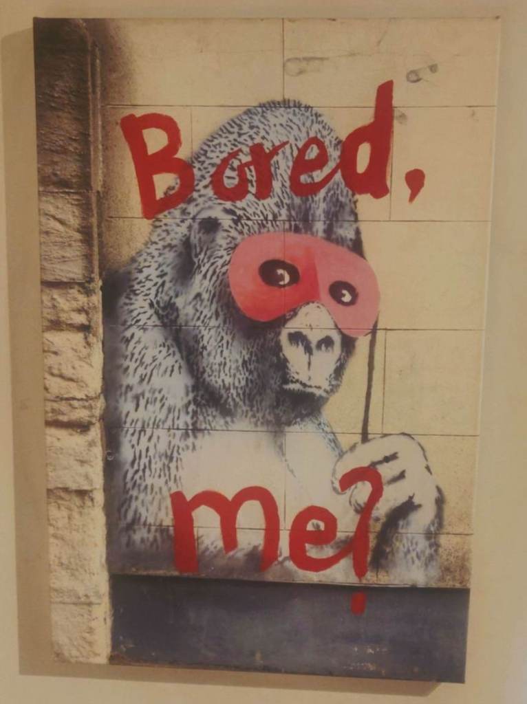 Large Altered Street Art Canvas - "Bored Me?" - Hand-Finished 30x20”