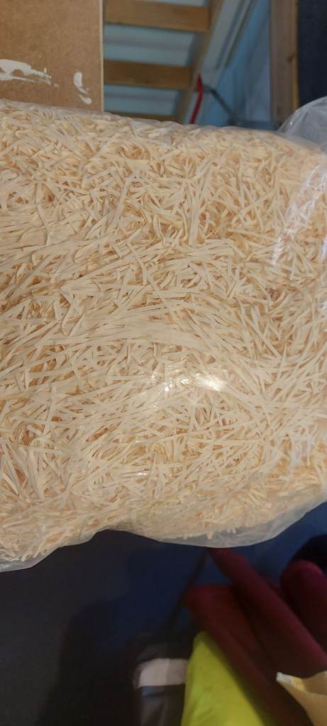 Shredded paper for packaging or gift boxes etc 