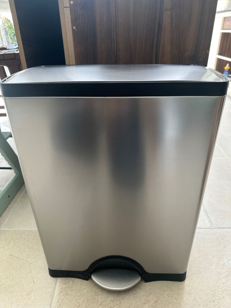 Simplehuman 46l dual compartment bin 