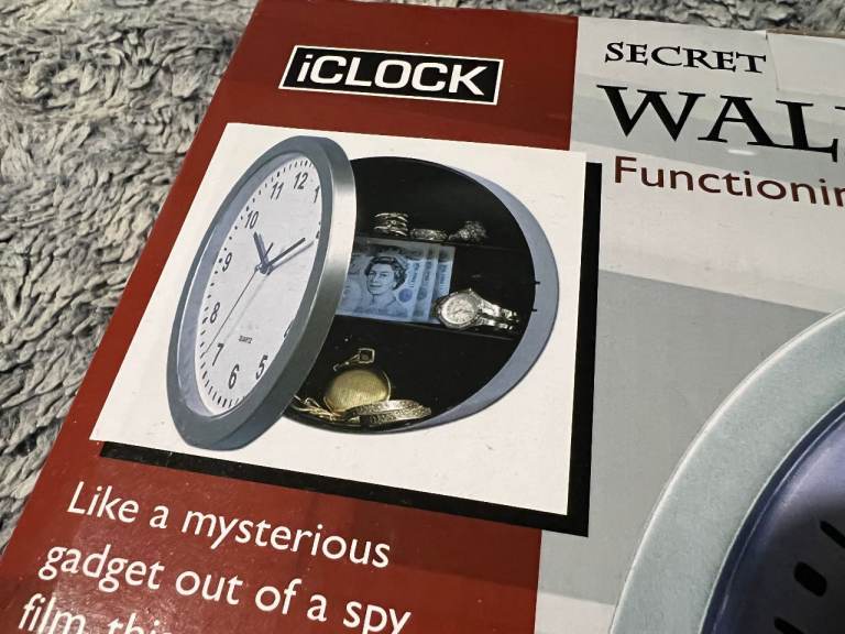 Secret Wall Clock Safe - Brand New