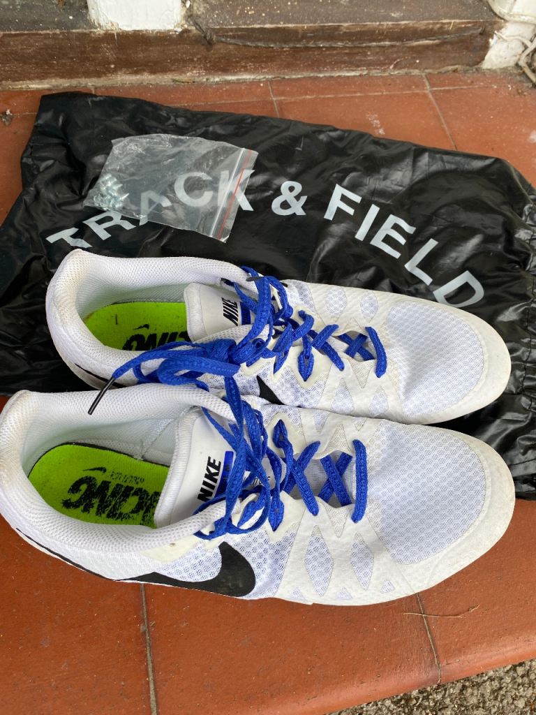 Nike athletic spiked track shoes size 9 UK