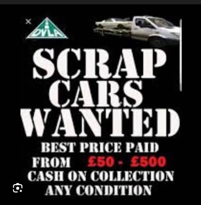 Scrap and general cars bought for cash 