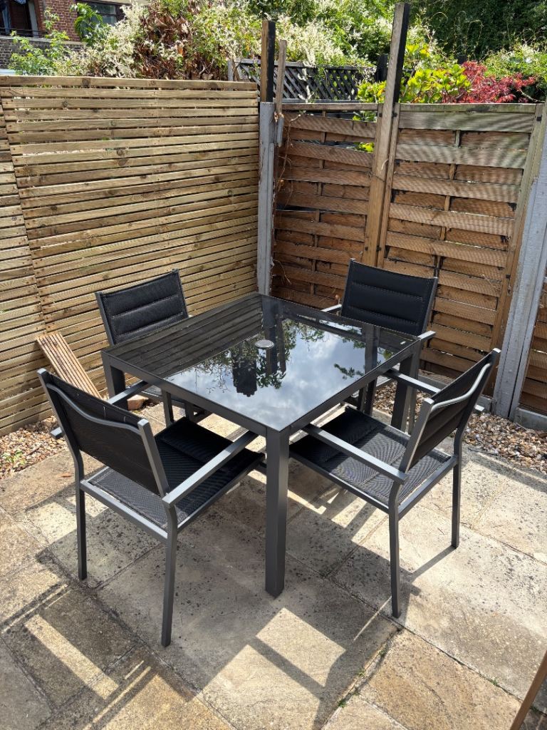 Patio table and chairs set