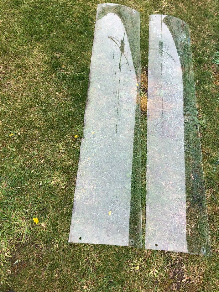 two glass panels for shower screens 
