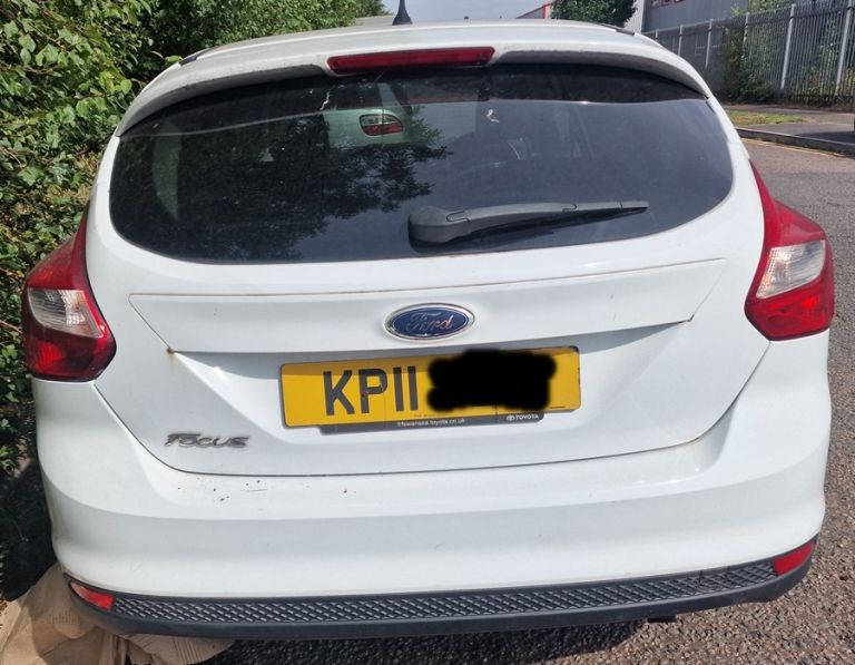 Ford Focus Rear Bumper White 2011