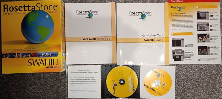 Swahili Level 1 (Rosetta Stone) Version V.2.1.4.1A CD-ROM in original package