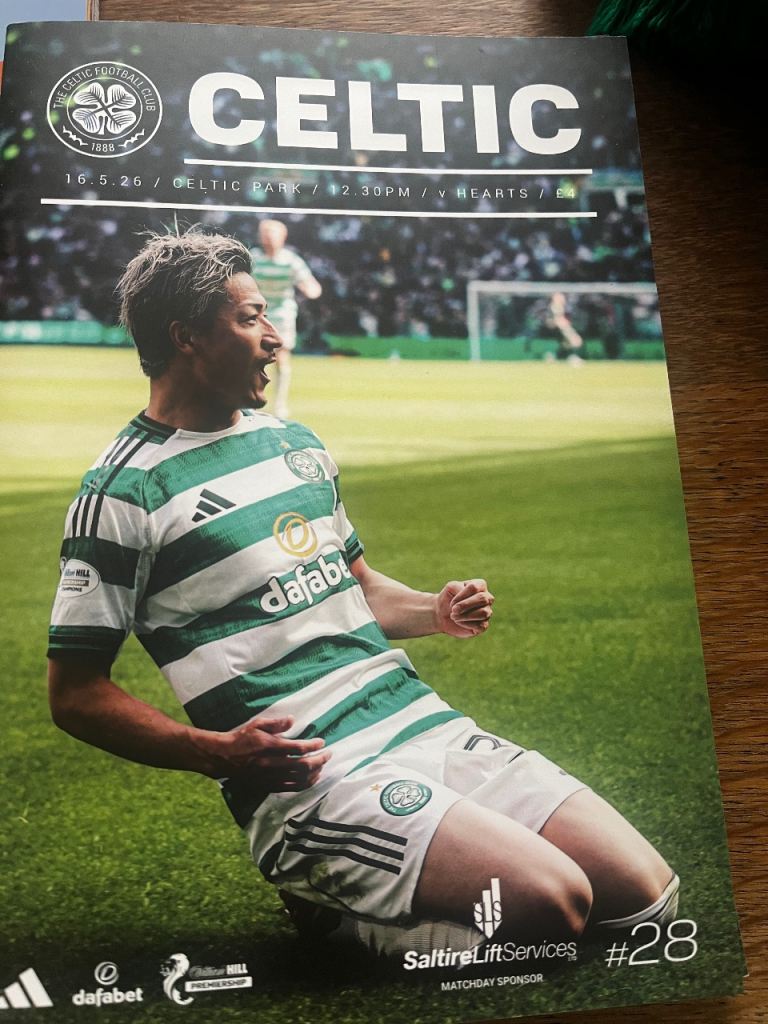 Celtic v Hearts official match programme 