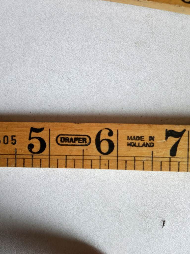 BRAND NEW!! VINTAGE *DRAPER 505 WOODEN FOLDING RULER* with BRASS HINGES ...